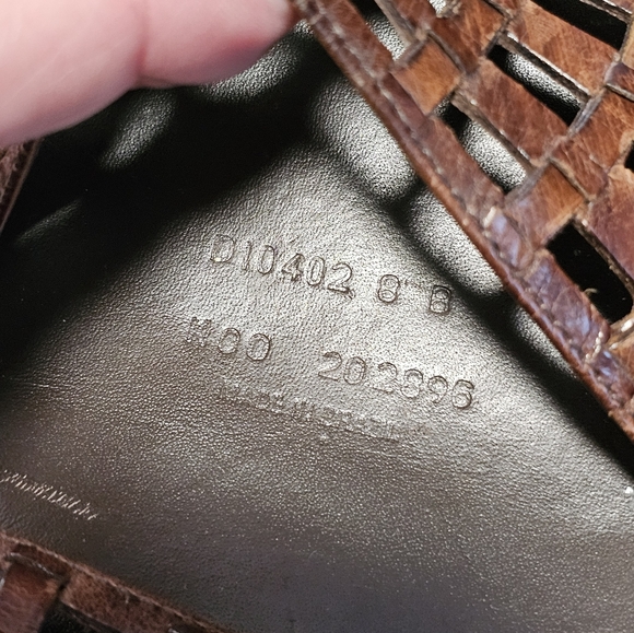 Cole Haan studio woven wood platform sandal Asian inspired leather - Picture 9 of 9